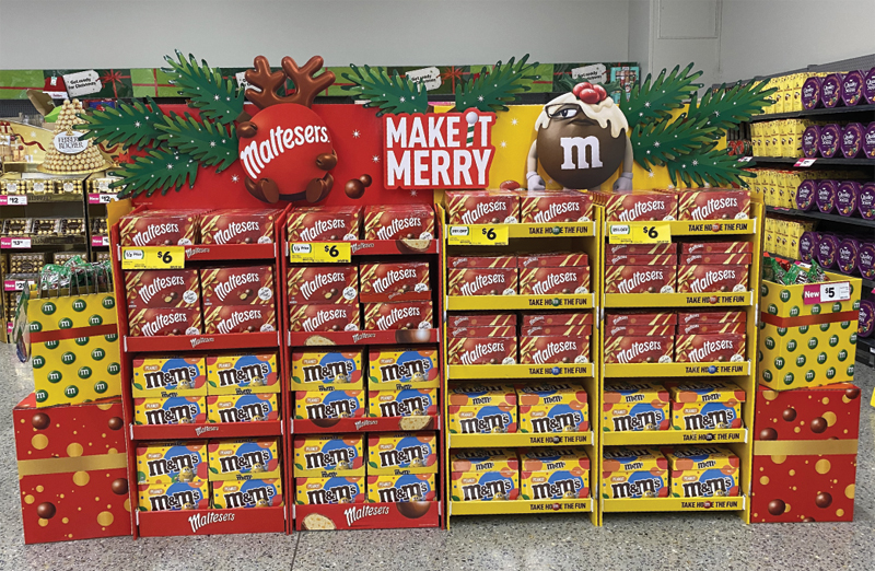 M&Ms Retail Christmas Display